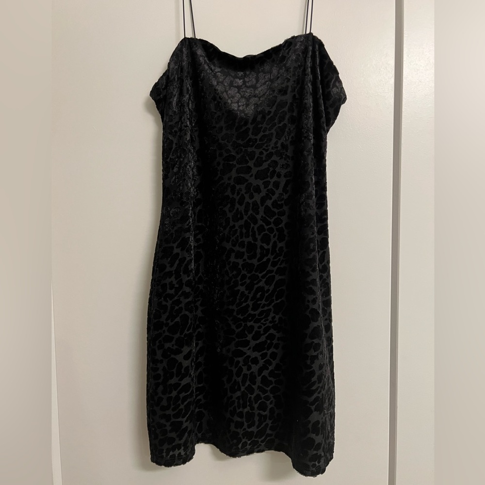 Black Leopard print dress
